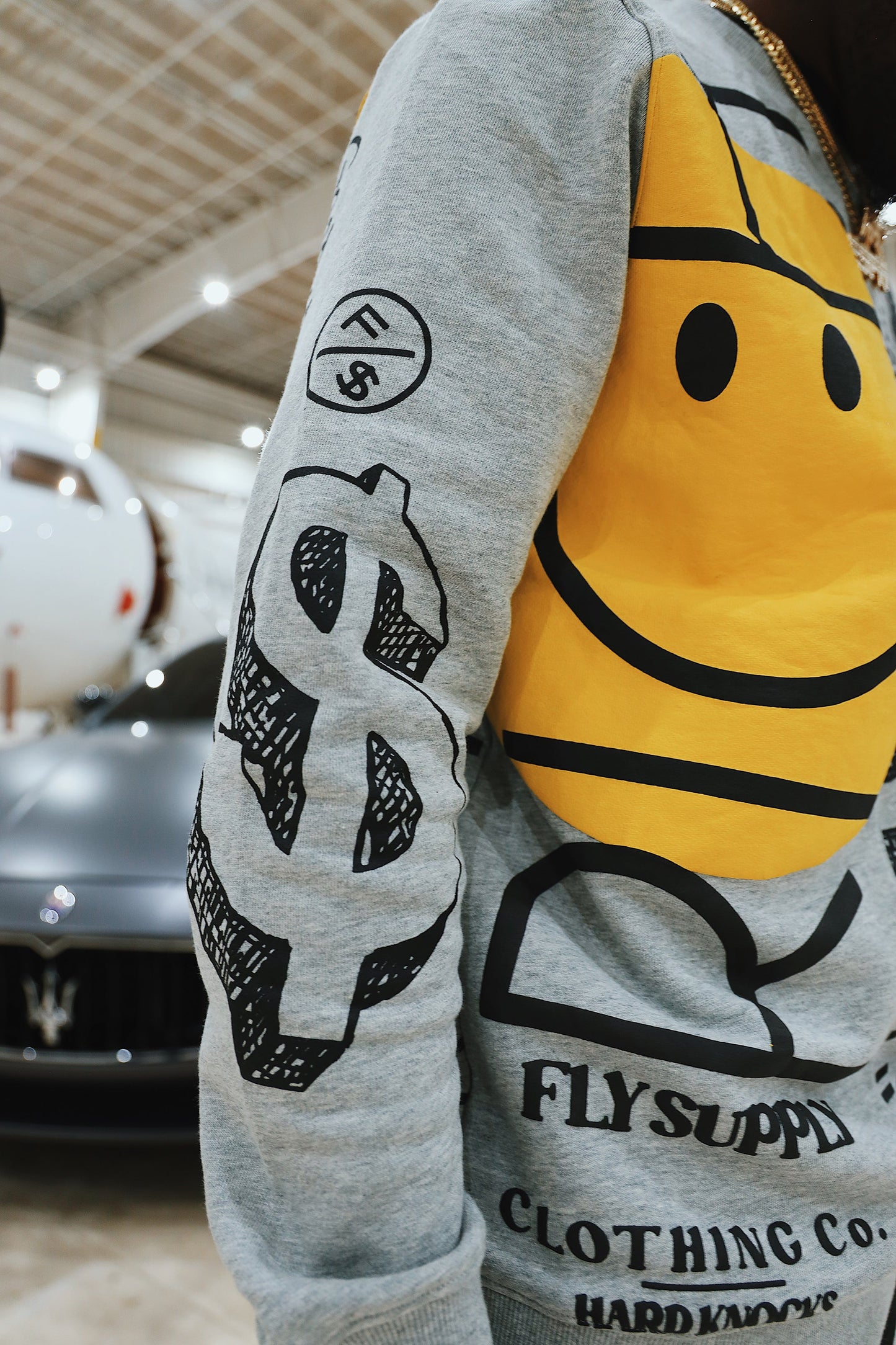 Graphic Statement Sweater – Streetwear Print Crewneck – Oversized Art Knit