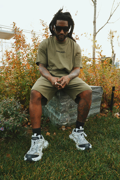 Oversized Streetwear Shorts – “Dues Paid” Matching Shorts – Relaxed Fit - Rose In Concrete 🥀