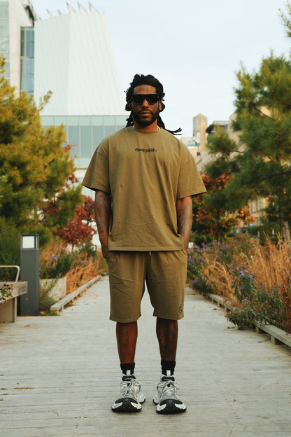 Oversized Streetwear Shorts – “Dues Paid” Matching Shorts – Relaxed Fit - Rose In Concrete 🥀