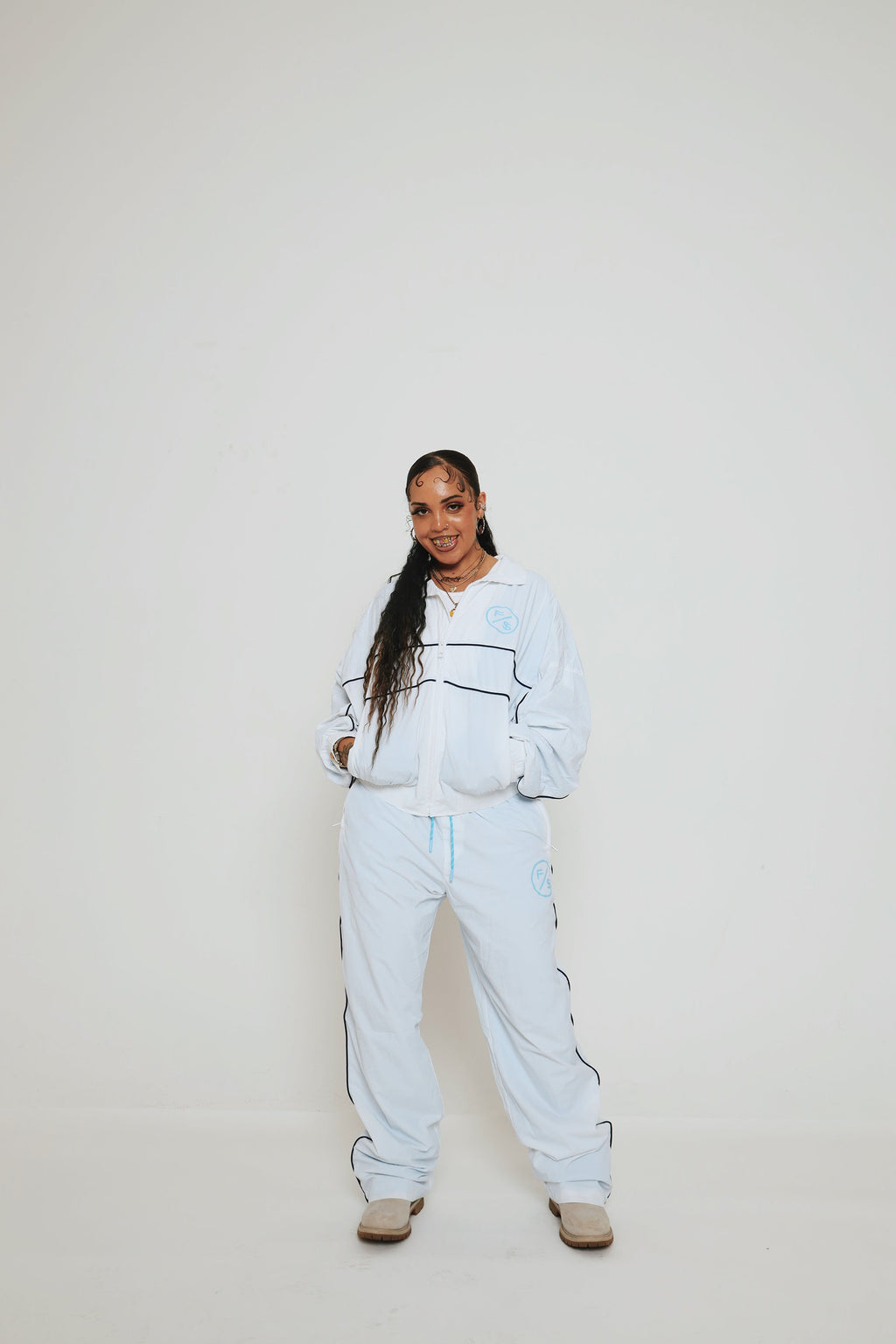 Lightweight Utility Track Pants – Slight Baggy Fit Streetwear Pants - Rose In Concrete 🥀