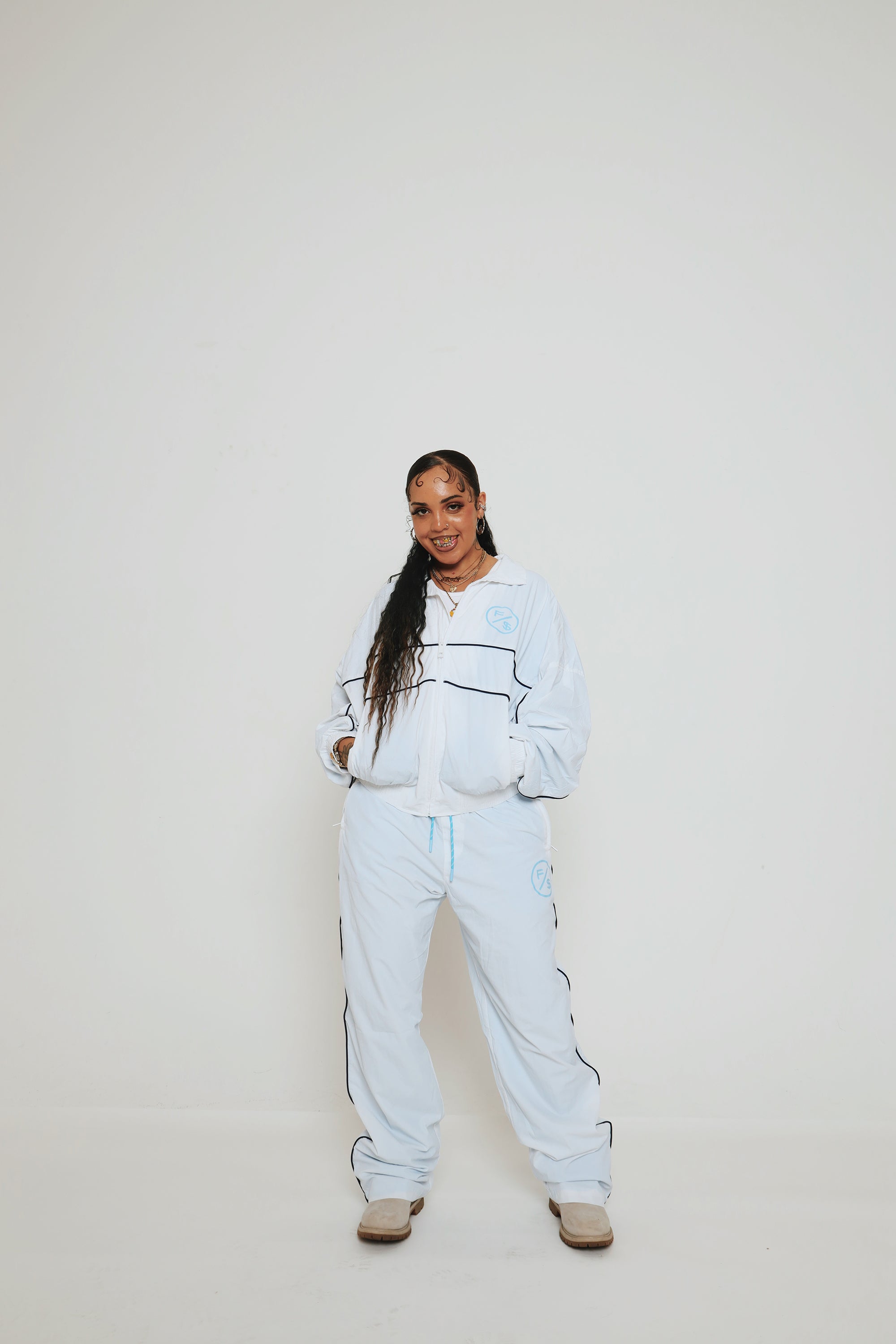 Lightweight Utility Track Pants – Slight Baggy Fit Streetwear Pants - Rose In Concrete 🥀