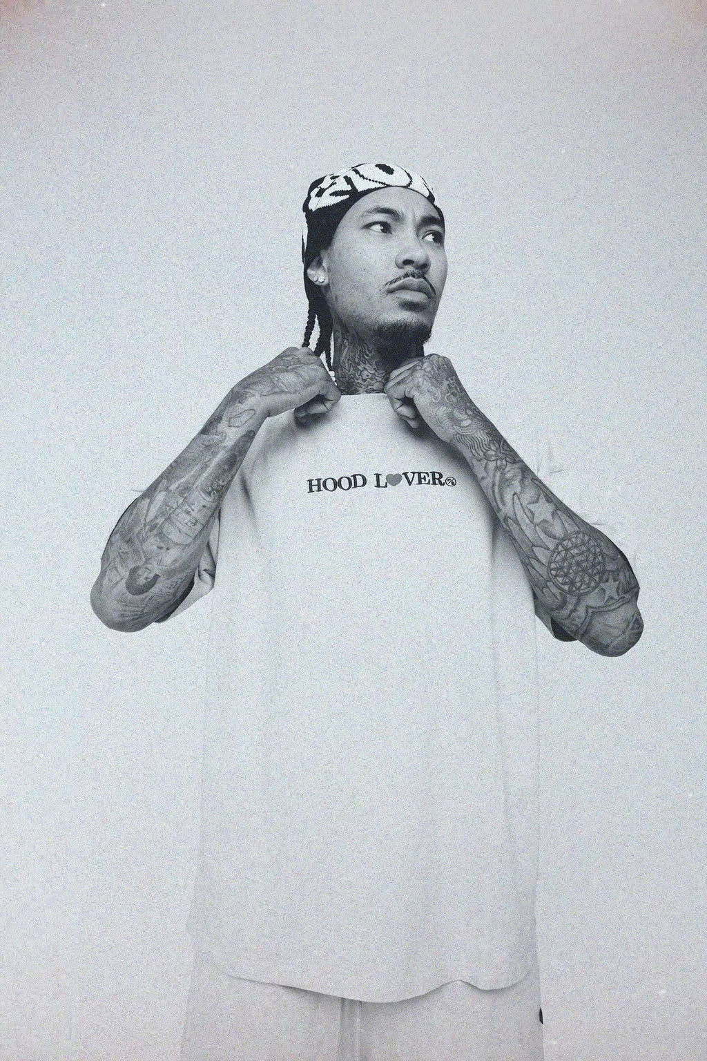 Oversized Graphic T-Shirt – Hood Lover Streetwear Tee – Relaxed Fit - Rose In Concrete 🥀