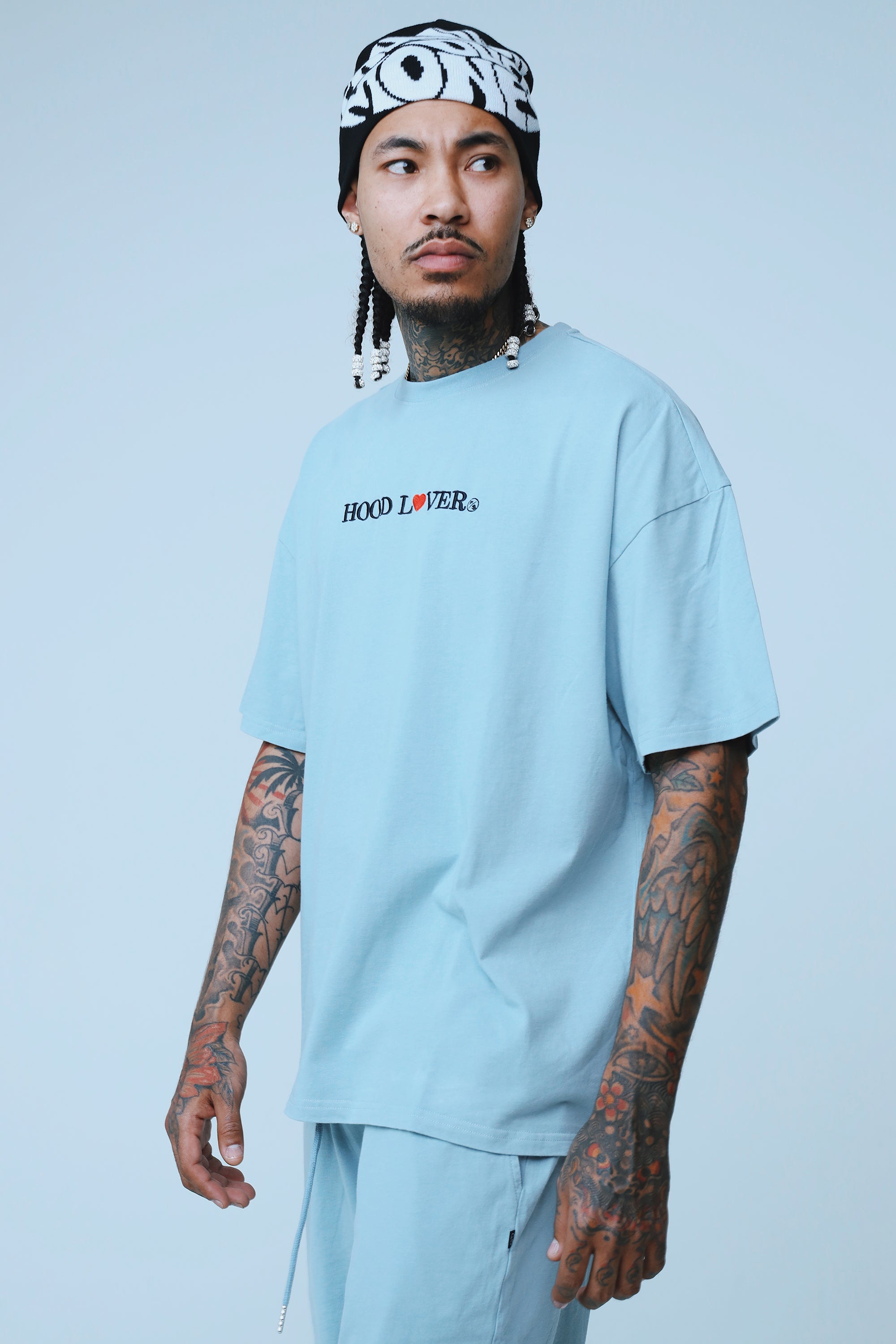 Oversized Graphic T-Shirt – Hood Lover Streetwear Tee – Relaxed Fit - Rose In Concrete 🥀