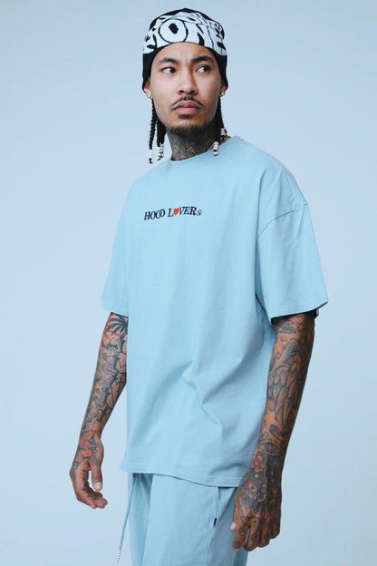 Oversized Graphic T-Shirt – Hood Lover Streetwear Tee – Relaxed Fit - Rose In Concrete 🥀