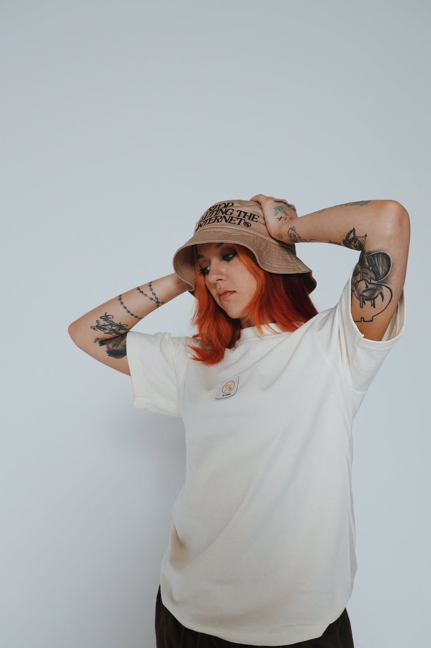 Unisex Statement Bucket Hat – “Stop Polluting the Internet” Graphic Hat – One Size