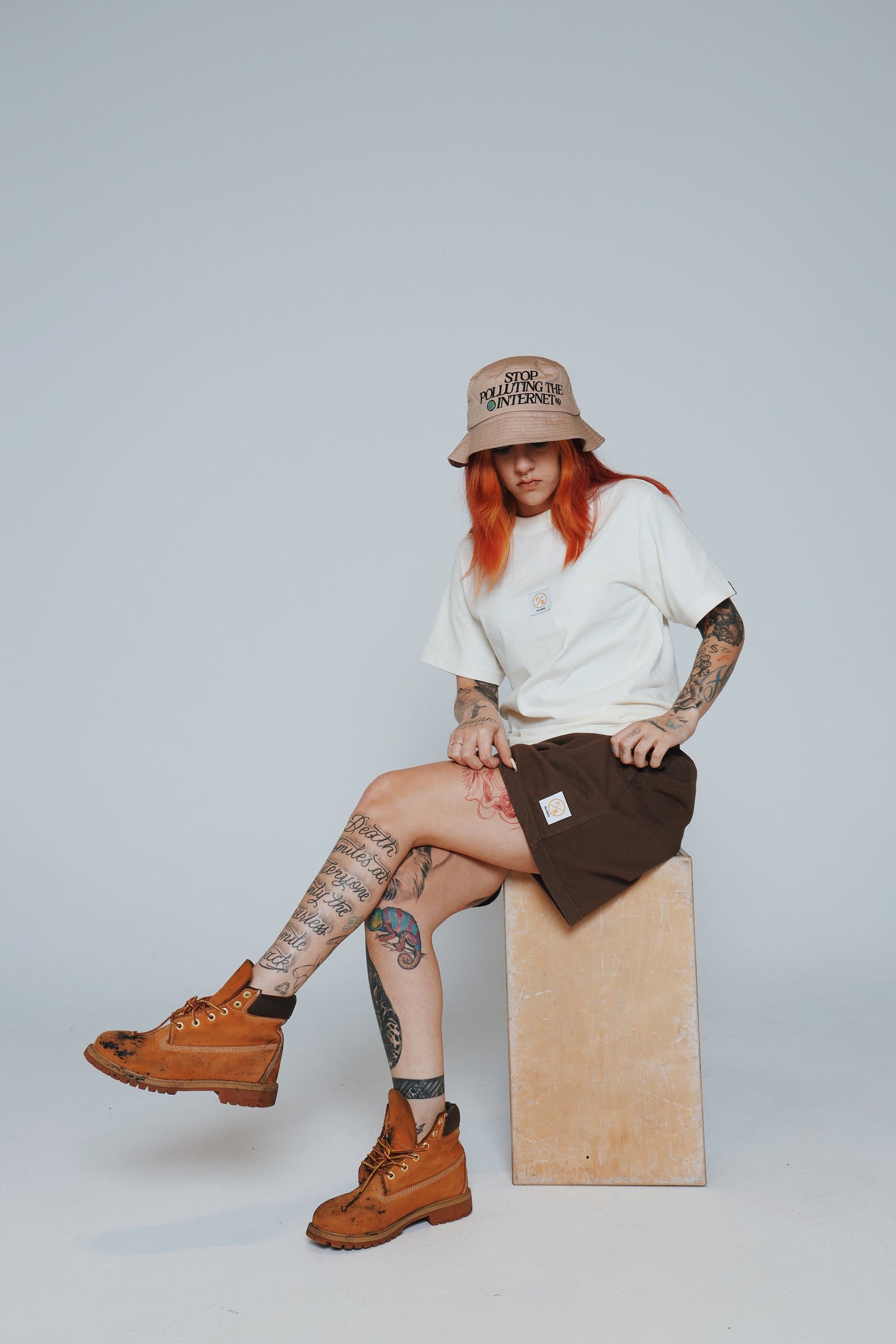 Unisex Statement Bucket Hat – “Stop Polluting the Internet” Graphic Hat – One Size