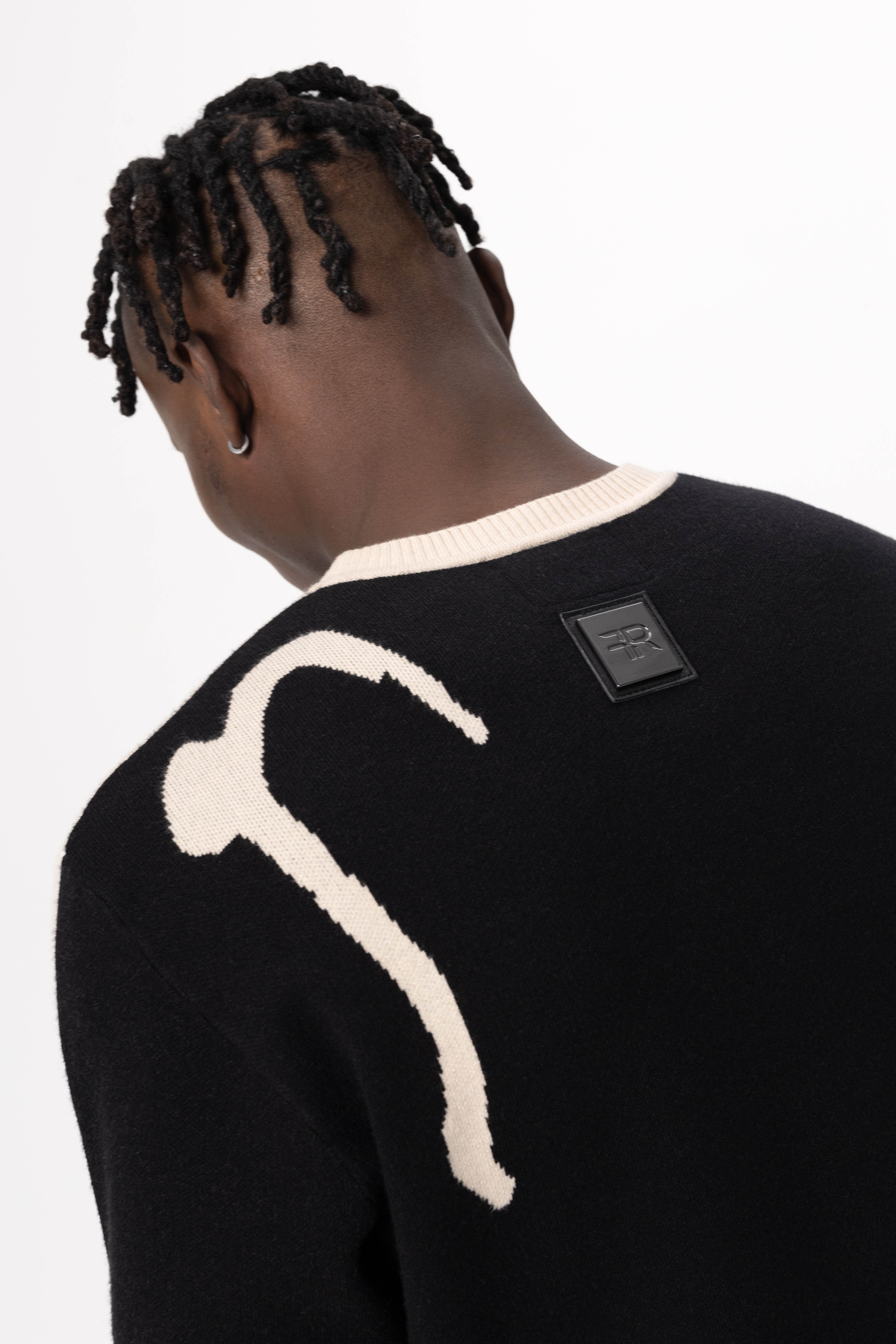 Jacquard Luxe Knit Sweater - Rose In Concrete 🥀