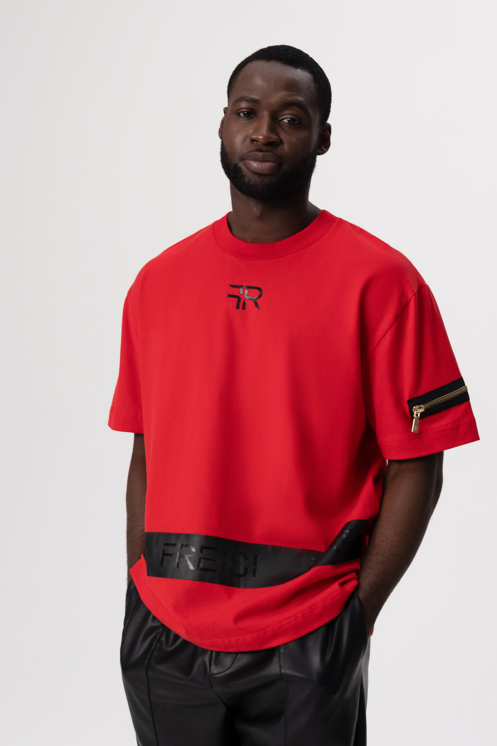 Fire Red T-Shirt - Rose In Concrete 🥀