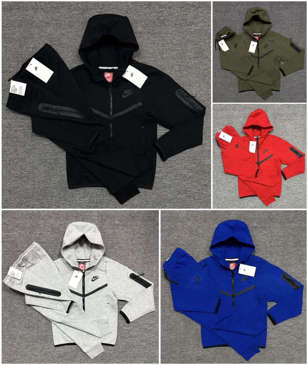 Premium Men’s 2 Piece Tech Lightweight Tracksuit Set, Zip Hoodie & Joggers, Athletic Streetwear color options hoodies joggers