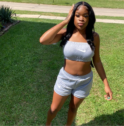 Bandeau 2 Piece Cropped Set