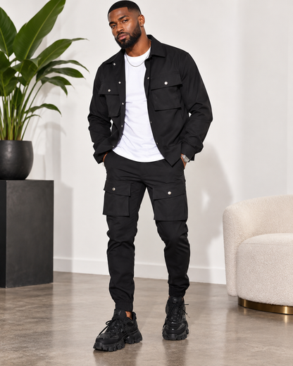 Field Ready Men’s Multi-Pocket Cargo Jacket & Jogger Set