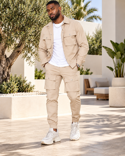 Field Ready Men’s Multi-Pocket Cargo Jacket & Jogger Set