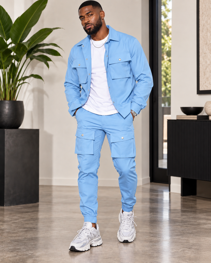 Field Ready Men’s Multi-Pocket Cargo Jacket & Jogger Set