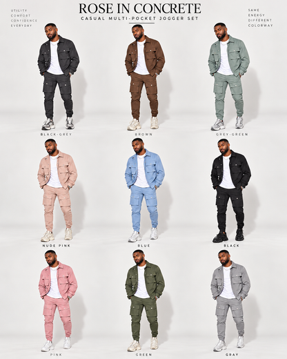Field Ready Men’s Multi-Pocket Cargo Jacket & Jogger Set
