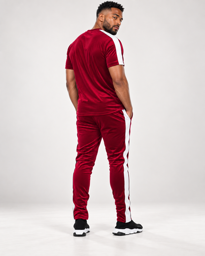 Redline Men’s Velour Piped T-Shirt & Track Pants Set