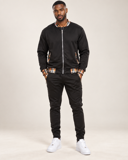 Heritage Check-Trim Men’s Full-Zip Jacket & Jogger Set