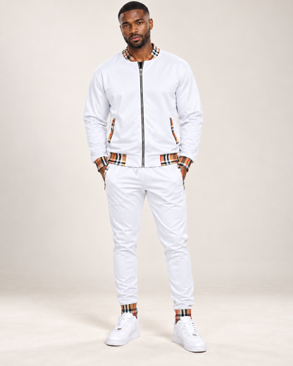 Heritage Check-Trim Men’s Full-Zip Jacket & Jogger Set
