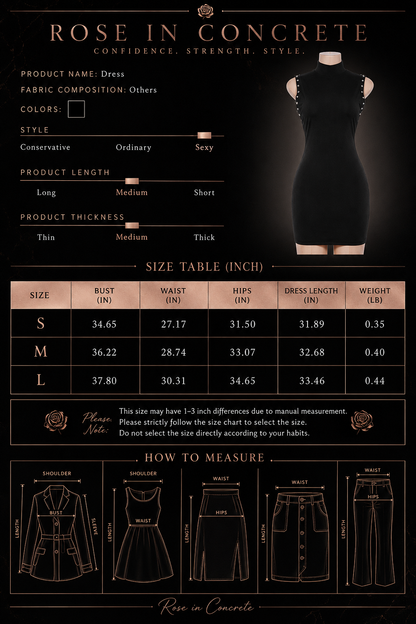 Midnight Muse Black Studded Mini Dress