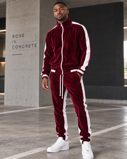 Men’s Velour Track Jacket & Jogger Set