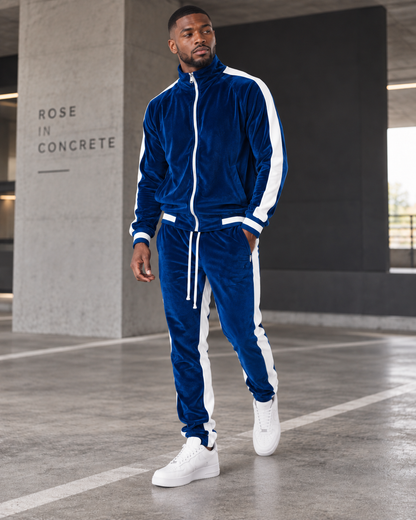 Men’s Velour Track Jacket & Jogger Set