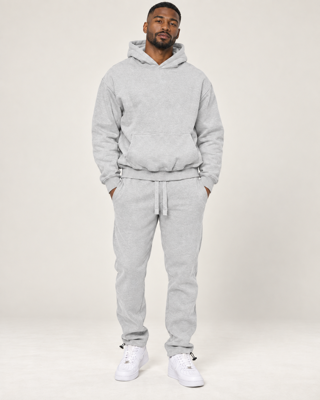 Everyday Mode Men’s Cotton-Blend Hoodie & Toggle Jogger Set