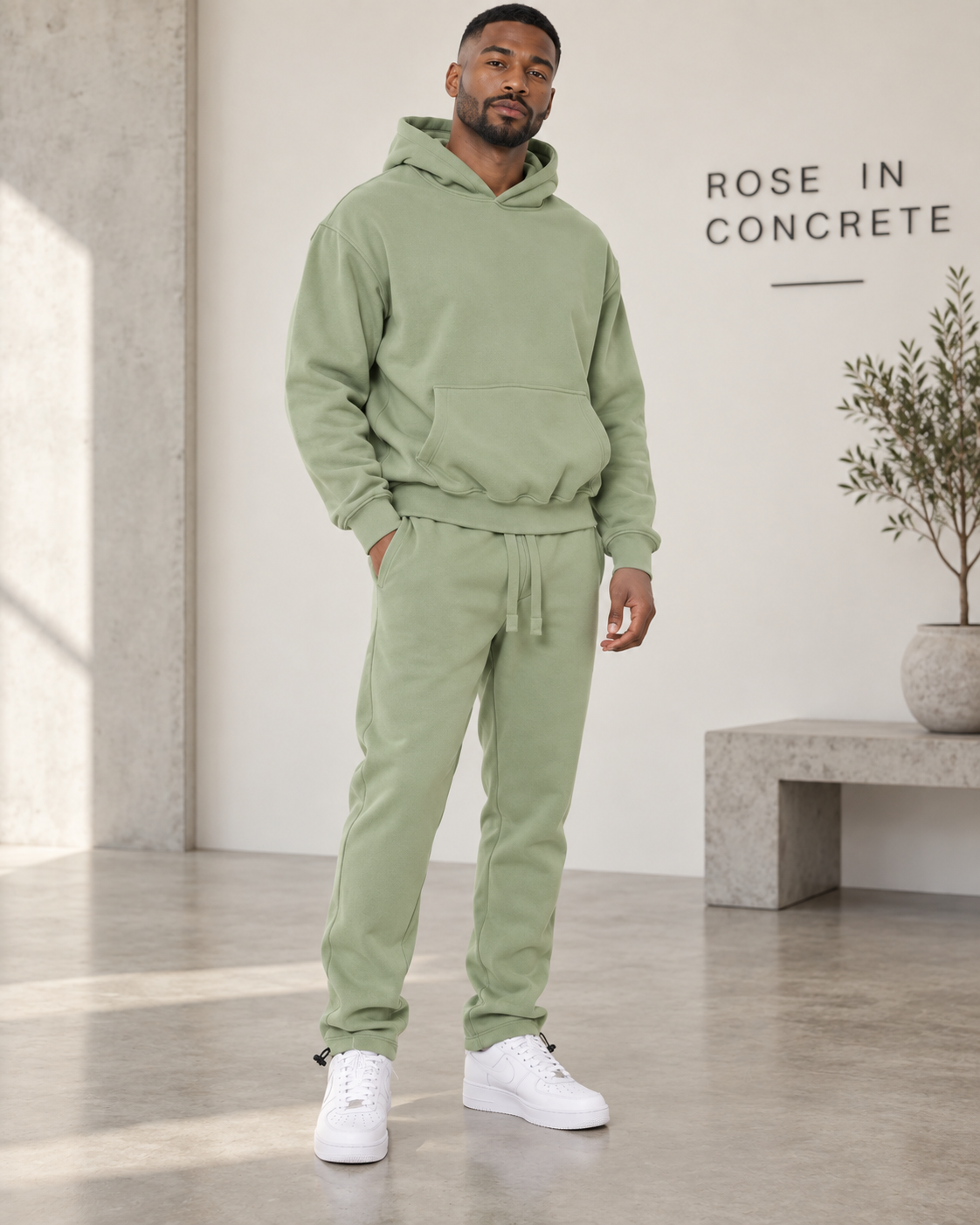 Everyday Mode Men’s Cotton-Blend Hoodie & Toggle Jogger Set