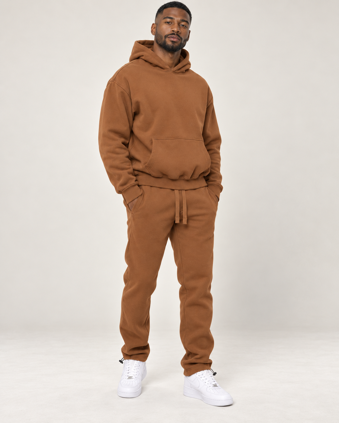Everyday Mode Men’s Cotton-Blend Hoodie & Toggle Jogger Set
