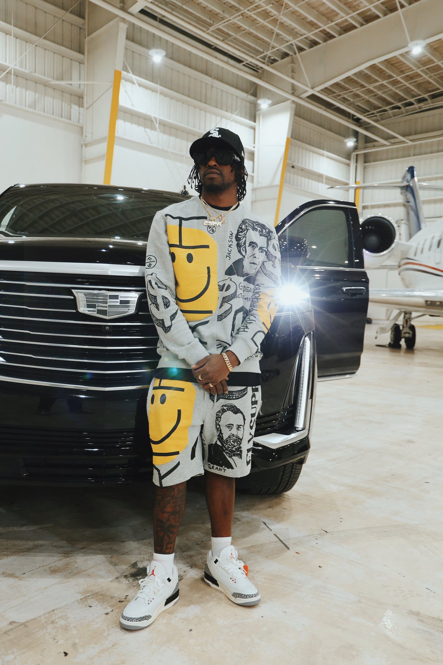 Graphic Statement Shorts – Streetwear Print Shorts – Relaxed Fit