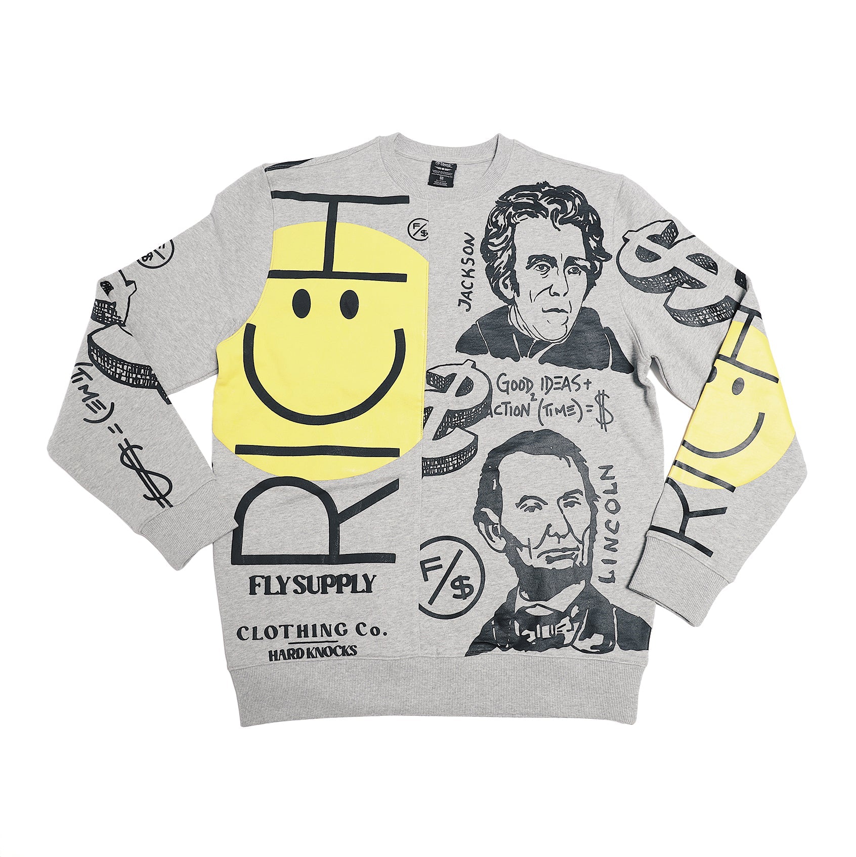 Graphic statement sweater featuring bold graphics, street-inspired designs, and a relaxed fit for a standout look.