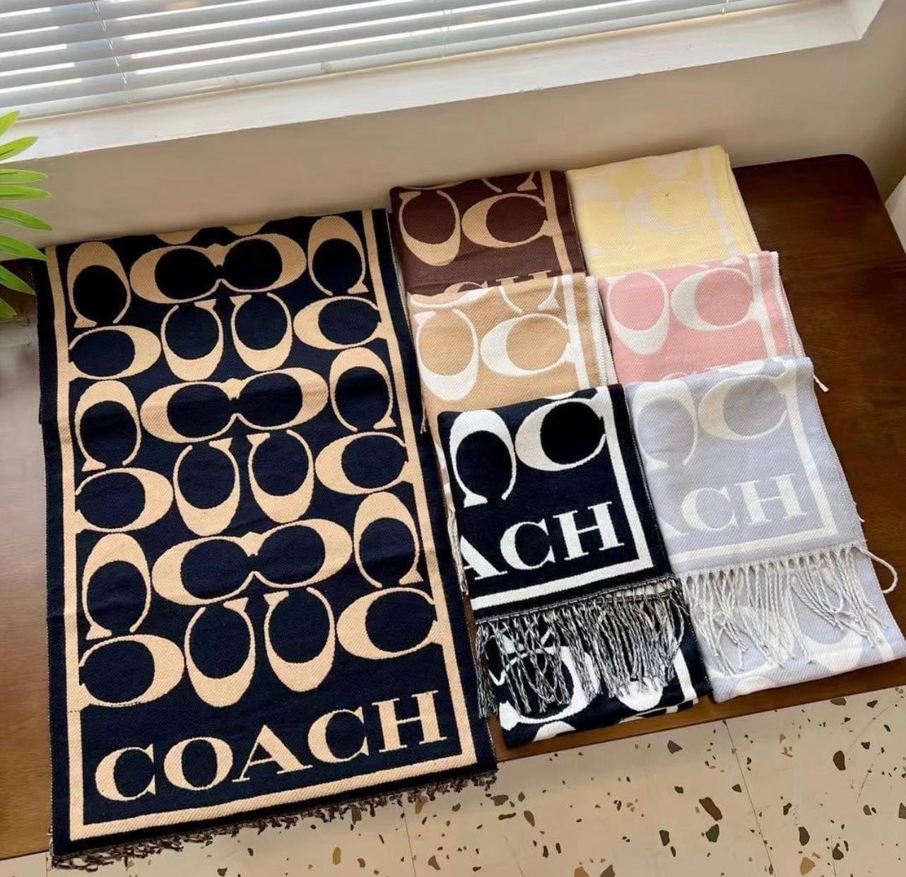 Luxury Signature Print Scarf Collection | Soft Fringe Wrap