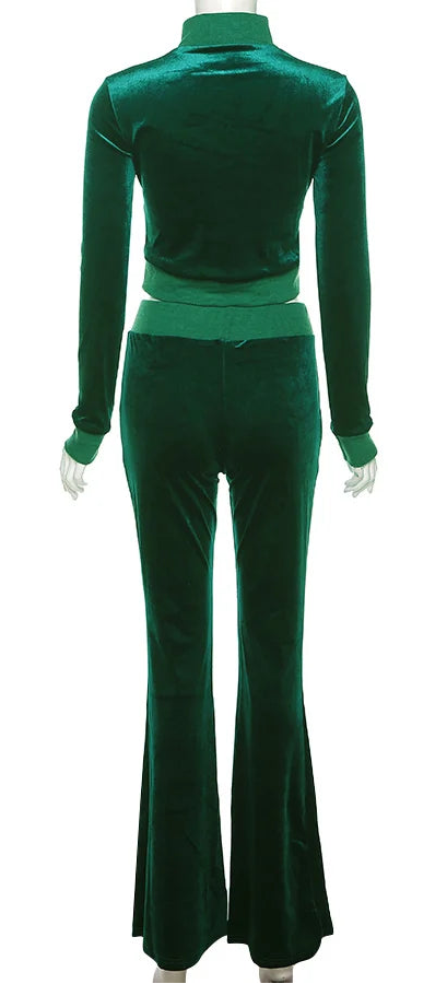 Velour Luxe Zip-Up Jogger Set