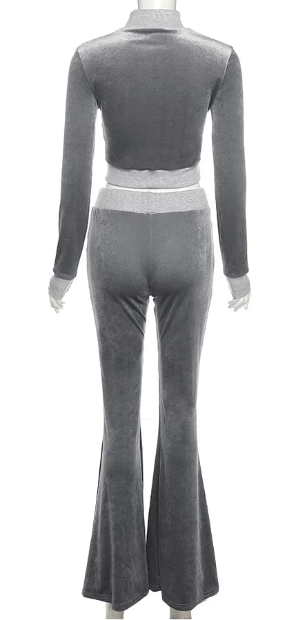 Velour Luxe Zip-Up Jogger Set