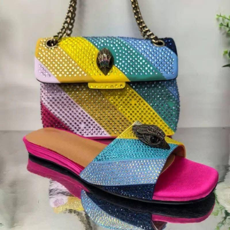 Rhinestone Bag & Matching Slides