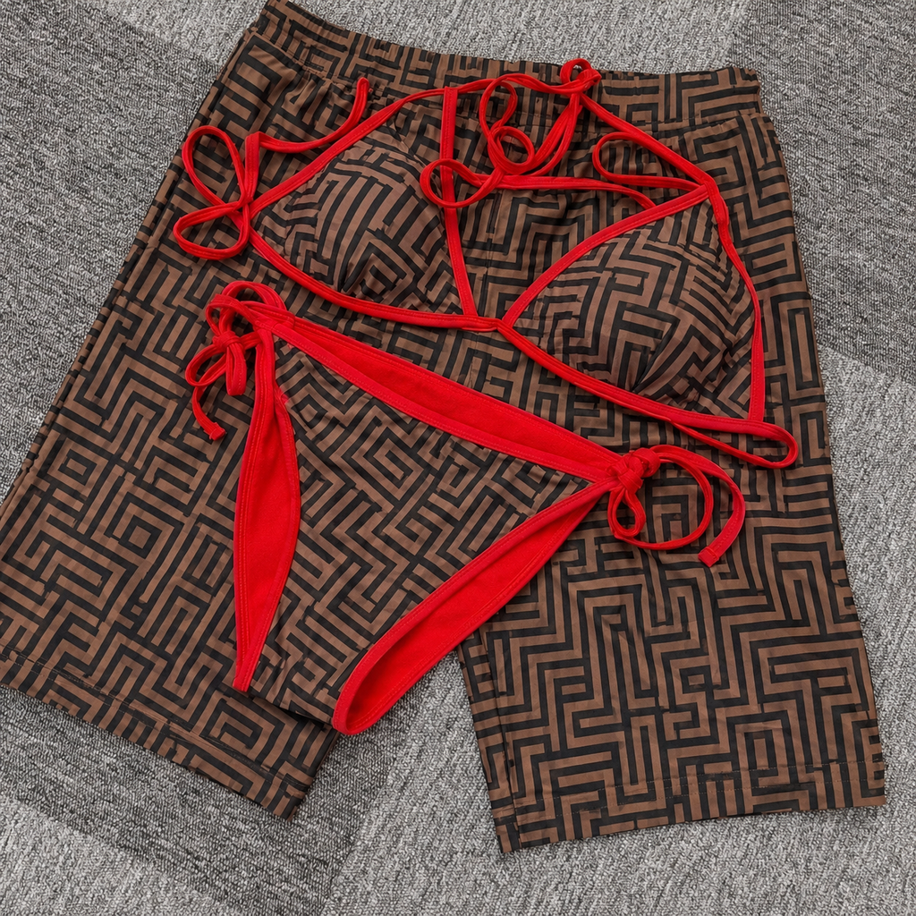 His and Her Vacation Matching Swimwear