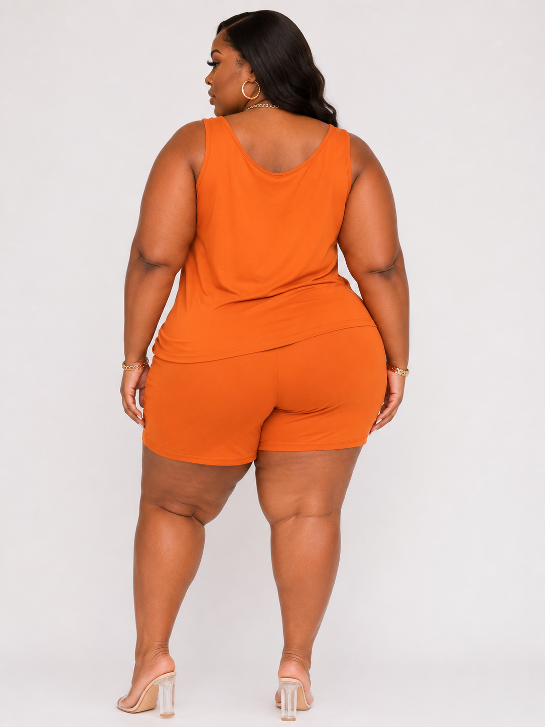 Rose In Concrete lounge tank top and shorts set, casual outfit featuring a comfortable sleeveless top and matching shorts.