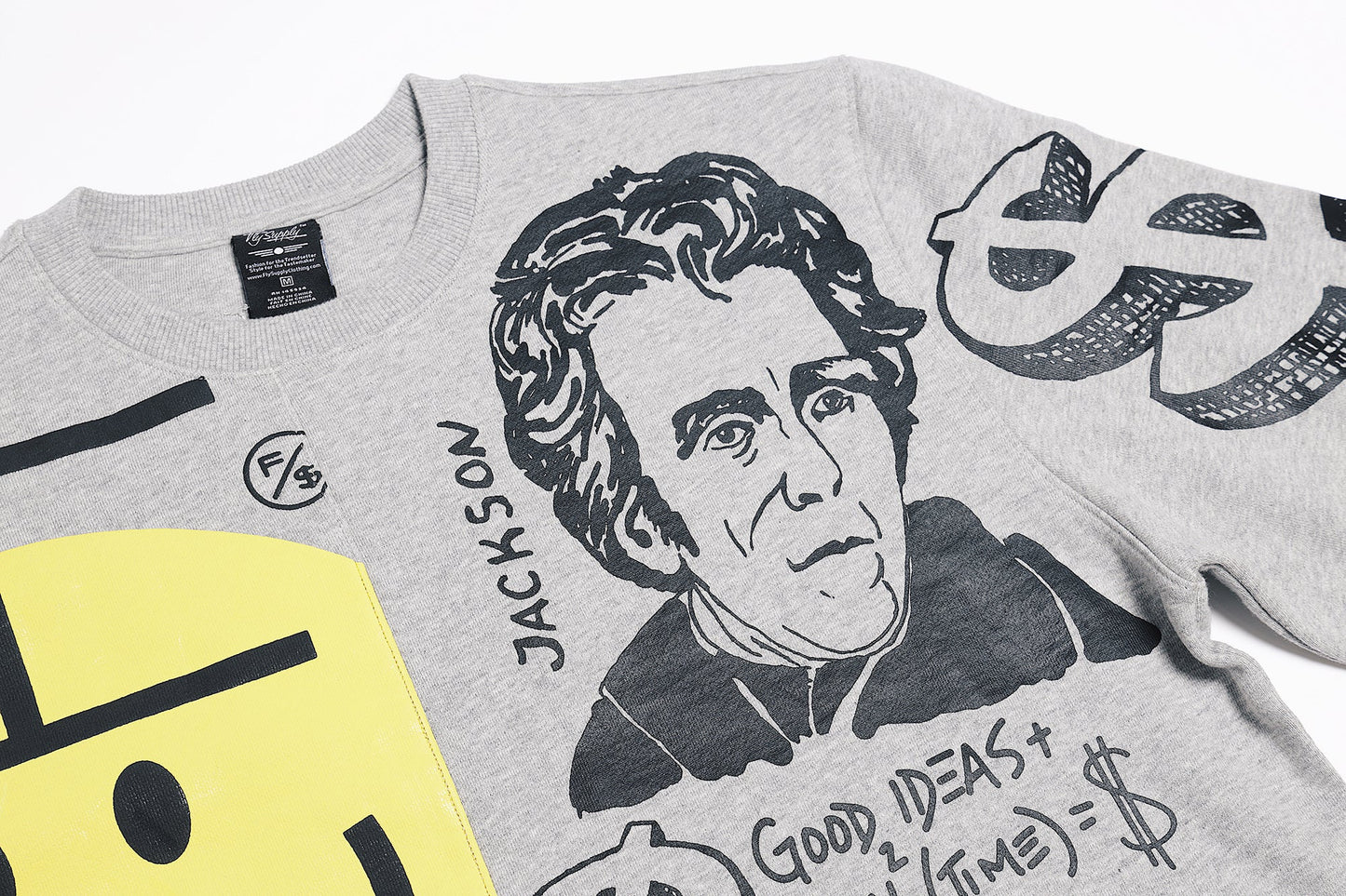 Graphic Statement Sweater – Streetwear Print Crewneck – Oversized Art Knit