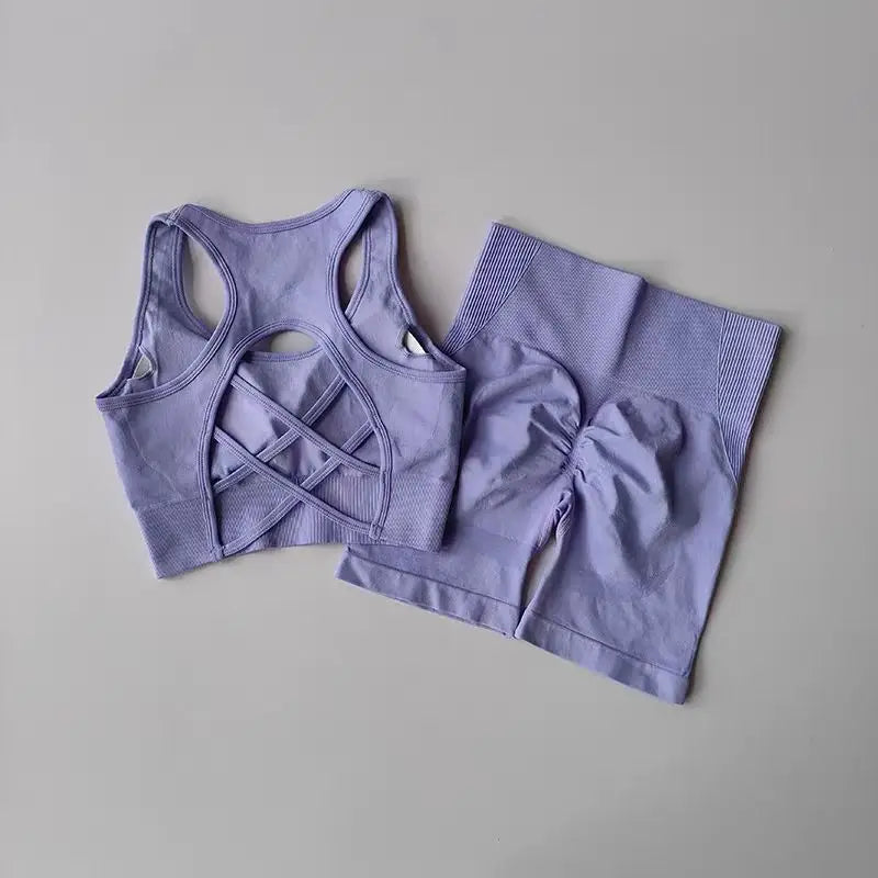 Seamless Yoga Set - Rose In Concrete 🥀