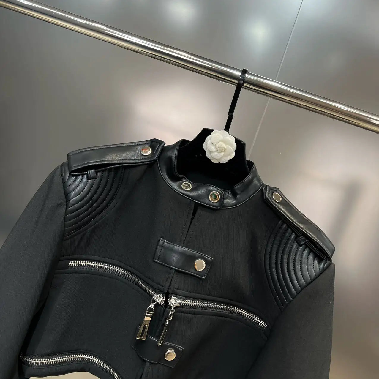 Structured Moto Jacket + Cargo Skirt Set