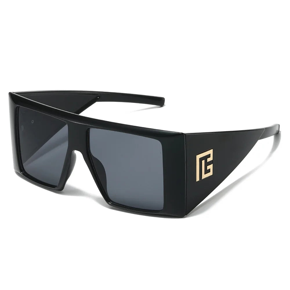 Main Character Oversized Square Shield Sunglasses – UV400