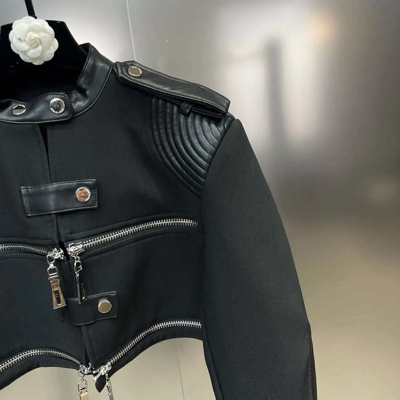 Structured Moto Jacket + Cargo Skirt Set