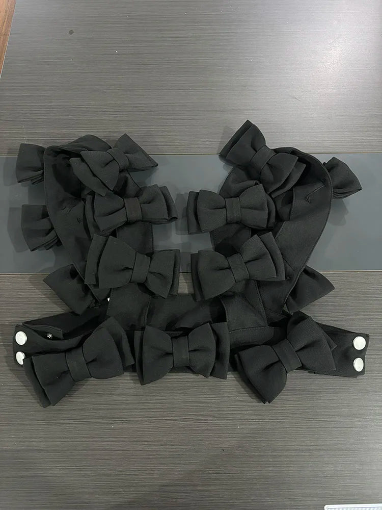 Bow Cascade Statement Crop Top