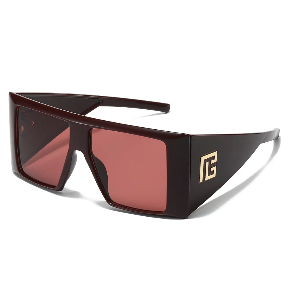Main Character Oversized Square Shield Sunglasses – UV400