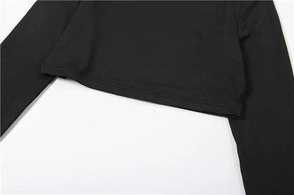 Laced Intentions Asymmetrical Crop Top & Lace-Up Leggings Set