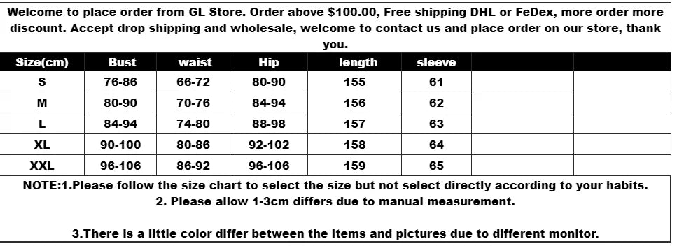 Sculpted Mirage Draped Maxi Dress size chart with bust, waist, hip, length, and sleeve measurements for S to XXL