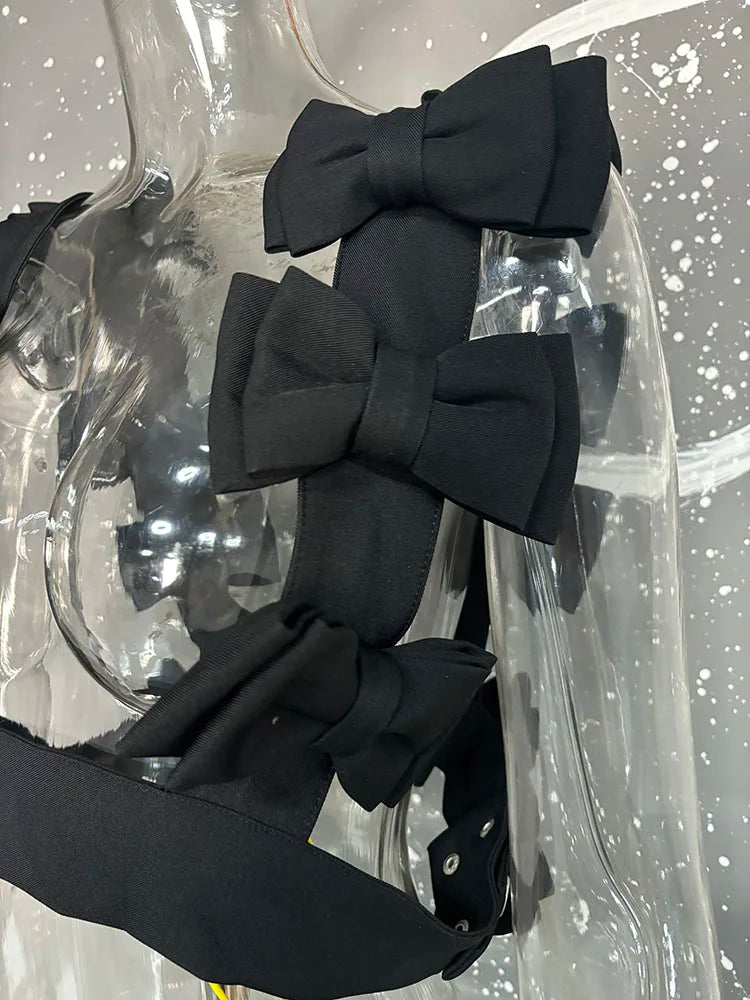 Bow Cascade Statement Crop Top