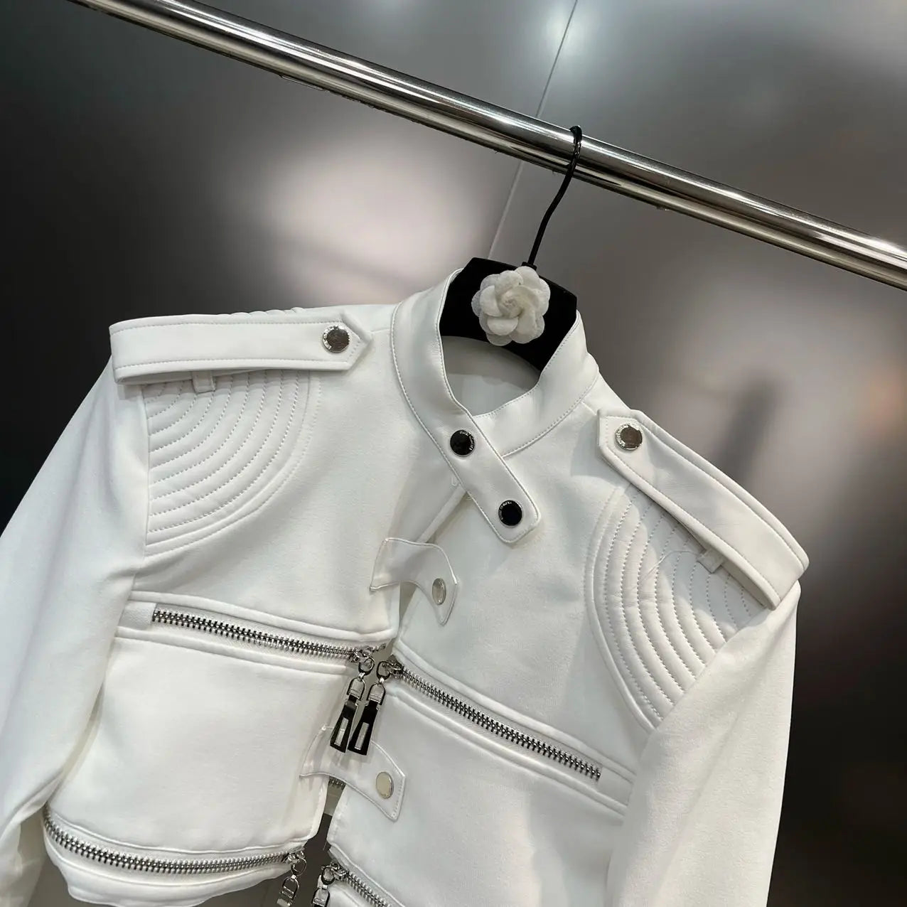 Structured Moto Jacket + Cargo Skirt Set