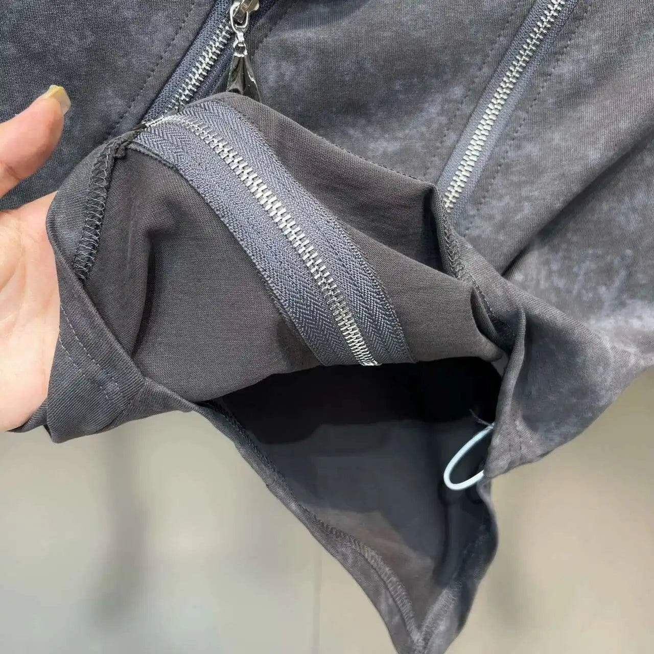 Asymmetry Edge Zip Top