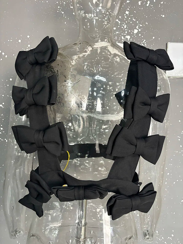 Bow Cascade Statement Crop Top