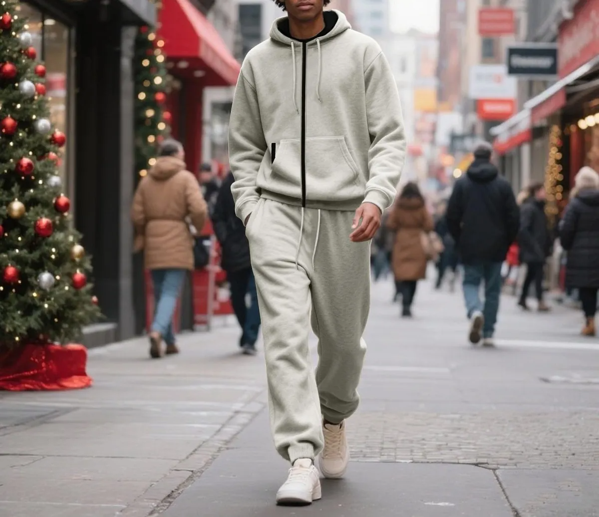 Casual Two-Piece Sweatsuit - Rose In Concrete 🥀