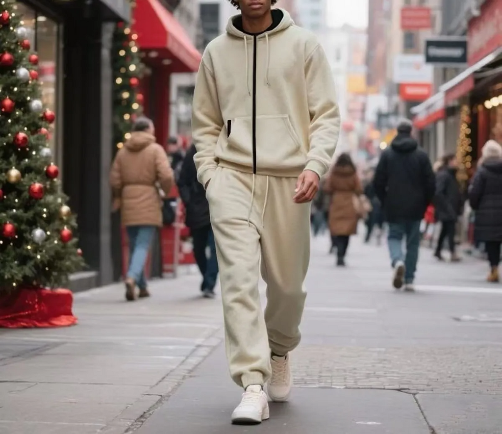 Casual Two-Piece Sweatsuit - Rose In Concrete 🥀